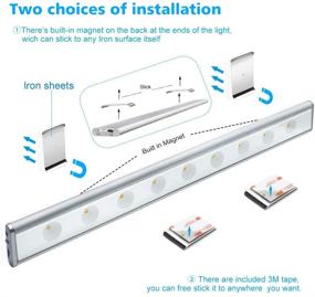 img 3 attached to 💡 5V LED Under Cabinet Lighting Kit - Plug-in, Warm White 3000K, 3W, 300LM for Kitchen, Bedroom, Closet, Garage - All-in-One