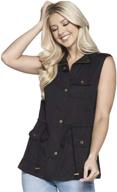 stylish and versatile: calilogo women's π denim jean vest collection in sizes sm-3xl logo