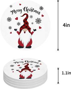 img 3 attached to 🎄 Coasters Drinks Absorbent for a Festive Christmas Housewarming Experience!