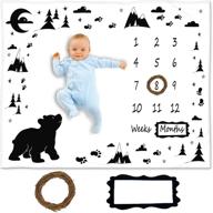 kemina blankets monthly milestone blanket nursery logo