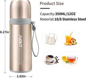 SUPKIT Small Coffee Thermos, Stainless Steel Thermos Cup, BPA Free,  Insulated Water Bottle for Hot Drink and Cold Drink, Perfect for Biking,  Camping