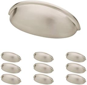img 4 attached to 🔳 Franklin Brass Brushed Nickel Bin Cup Pull, Cabinet Handles and Drawer Pulls - 10-Pack for Kitchen Cabinets and Dresser Drawers (3 Inch)"