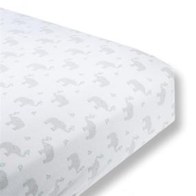 img 4 attached to SwaddleDesigns Fitted Crib Sheet/Toddler Sheet, Softest Cotton Flannel 🐘 for Better Baby Sleep, Made in USA, Elephant and SeaCrystal Chickies