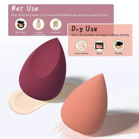 img 2 attached to 🌸 Enhanced SEO: Pink Beauty Blender Makeup Sponge Set with Storage Box for Flawless Liquid Application