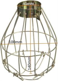 img 1 attached to Vintage Metal Lamp Bulb Guards: Industrial Pendant Decor for Home Bar - Uonlytech 4pcs Light Cage Hanging Lamp Covers