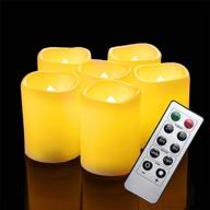 🕯️ convenient remote control flameless battery operated led votive candles: set of 6 for christmas, parties, and weddings логотип