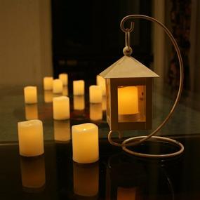 img 1 attached to 🕯️ Convenient Remote Control Flameless Battery Operated LED Votive Candles: Set of 6 for Christmas, Parties, and Weddings