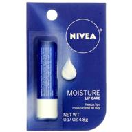 💋 nivea a kiss of moisture essential lip care 0.17 oz (pack of 5): ultimate lip hydration for lasting softness logo