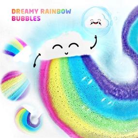 img 3 attached to 🌈 Ribivaul Rainbow Bath Bombs Christmas Gift Set: Natural Ingredients, Dreamy Rainbow Effect, Perfect Bubble Bath Bomb for Kids and Women at Holiday and Birthday