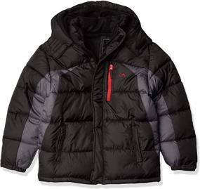 img 4 attached to 🧥 Boys' Clothing - Vertical Black Charcoal Puffer Jacket, Sizes 14-16