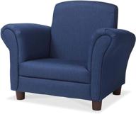🪑 melissa & doug denim fabric child’s armchair - comfortable kid’s furniture, dimensions 23”l x 17.5”w x 18.3”h logo