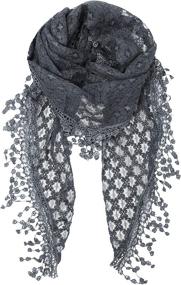 img 1 attached to 🧣 Chic and Cozy: KMystic Sheer Winter Oatmeal Women's Accessories, Scarves & Wraps