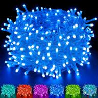 🎄 ollny christmas lights, 198led 66ft 8 colors 64 lighting modes string fairy twinkle lights - outdoor waterproof with remote control for indoor christmas tree party garden логотип