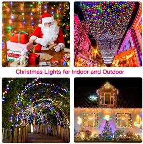 img 2 attached to 🎄 Ollny Christmas Lights, 198LED 66ft 8 Colors 64 Lighting Modes String Fairy Twinkle Lights - Outdoor Waterproof with Remote Control for Indoor Christmas Tree Party Garden