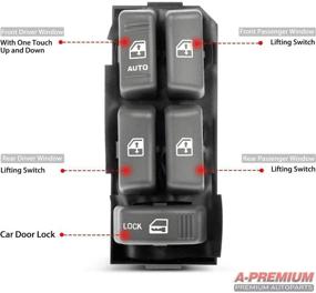 img 2 attached to 🔌 Премиум замена мастер-переключателя окна питания для Chevy GMC C/K 2500 3500 Tahoe Blazer Jimmy Yukon Escalade Bravada - передняя дверь водителя