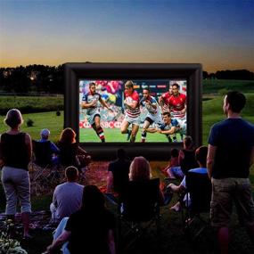 img 2 attached to 🎬 16FT Inflatable Movie Screen with Built-in Blower & Storage Bag - Outdoor TV Projector Screen for Family Movies, Party Games, Backyard Pool, Home Theater Cinema - Portable Mega Projector Screen