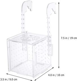 img 2 attached to POPETPOP Fish Tank Breeding Isolation Box: Multipurpose Acrylic Parenting Box for Hatching & Incubating Fish, Suction Cup Pattern, 101011cm