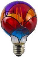 💡 energy-saving dimmable stained glass led light bulb e26 a60 for home parties, recreation rooms, balconies, and gardens логотип