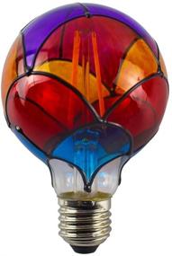 img 4 attached to 💡 Energy-Saving Dimmable Stained Glass LED Light Bulb E26 A60 for Home Parties, Recreation Rooms, Balconies, and Gardens