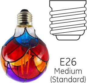 img 2 attached to 💡 Energy-Saving Dimmable Stained Glass LED Light Bulb E26 A60 for Home Parties, Recreation Rooms, Balconies, and Gardens