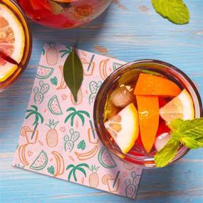 img 3 attached to 🍹 Exquisite Set of 60 Tropical Cocktail Napkins