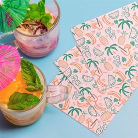 img 2 attached to 🍹 Exquisite Set of 60 Tropical Cocktail Napkins