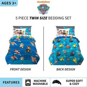 img 4 attached to Franco Bedding Super Comforter Patrol Bedding for Kids' Bedding