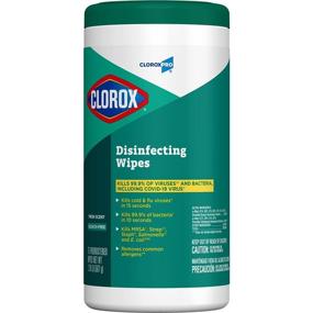 img 3 attached to CloroxPro Disinfecting Wipes, Fresh Scent, 75 🧼 Count (Package May Vary) (Pack of 6) - 15949