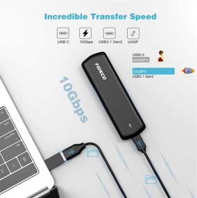 img 1 attached to FIDECO M.2 NVME USB C SSD Enclosure Adapter - High-Speed External Storage Solution for NVME PCIe M-Key Solid State Drives