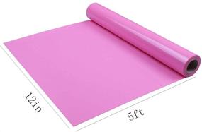 img 3 attached to Premium Pink HTV Heat Transfer Vinyl Rolls - 12inch X 5feet for Cricut & Silhouette Cameo - Easy Cut & Weed - DIY Heat Vinyl Design (Pink, 12inch X 5feet)