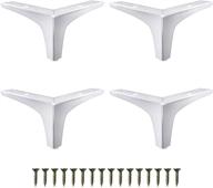 🪑 gosche 4 inches metal furniture legs: modern chrome silver sofa legs set of 4 - diy triangle legs for dresser chair bed cabinet cupboard replacement logo