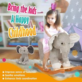 img 1 attached to Особенный пушистый слон для качания "SpecialYou Rocking Rockers Elephant Stuffed