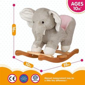 img 3 attached to Особенный пушистый слон для качания "SpecialYou Rocking Rockers Elephant Stuffed