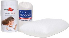 img 4 attached to 🌙 ProComf Travel and Camping Mate Memory Foam Pillow: Ultimate Comfort for Baby, Kids, Teens, and Adults (White)