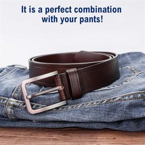 img 3 attached to 👔 MONTTIER Extra Durable Leather Belt for Enhanced Support and Style