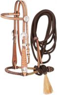 🐴 tough-1 wide cheek bosal set with floral design logo