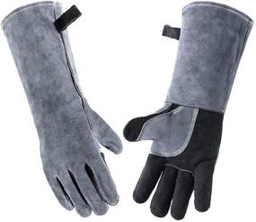 img 4 attached to 🔥 Wanyi 16" 932℉/500℃ Leather Welding Gloves: Ultimate Heat Resistance for Extreme Safety