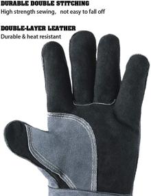 img 1 attached to 🔥 Wanyi 16" 932℉/500℃ Leather Welding Gloves: Ultimate Heat Resistance for Extreme Safety
