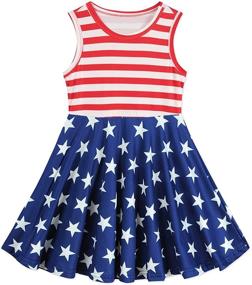 img 4 attached to CM-Kid Little Girls Dress - Summer Toddler Girl Clothes for 4th of July - Kids 2-6 Years