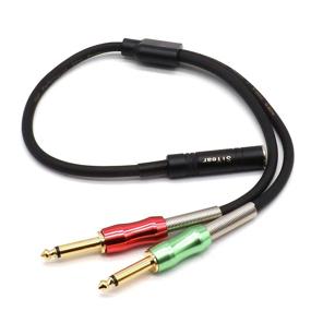 img 1 attached to 🎧 SiYear 1/4" Stereo to Dual 1/4" Mono Insert Cable: 6.35mm TRS to Dual 1/4" Male Y Splitter - 50cm Patch Cord