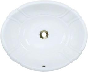 img 4 attached to 🚽 White Porcelain Overmount Bathroom Sink - O1815, Sink Only