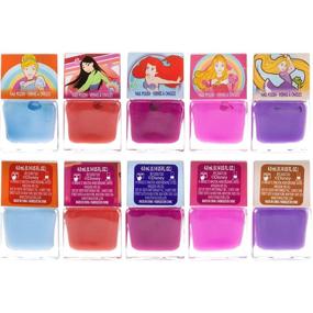 img 2 attached to 👑 Disney Princess Townley Girl Non-Toxic Peel-Off Quick Dry Nail Polish Activity Set for Girls - 5 Colors, 240 Nail Gems, Bag, Parties, Sleepovers and Makeovers!
