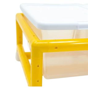 img 1 attached to Kids Sensory Table: Children's Factory Mini Double Discovery, Clear-Yellow, CF905-134 - Ideal Sand & Water Play Activity for Preschool or Daycare