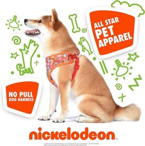 img 2 attached to 🐾 Premium Nickelodeon All Stars Dog Harness: No-Pull Vest for All Sized Dogs - Rugrats, Hey Arnold, and More - Cute Puppy and Pet Harness