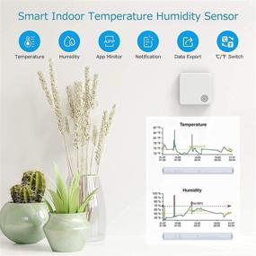 img 3 attached to MOCREO WiFi Thermometer Hygrometer: Remote App, Email Alarm & Data History - Wireless Indoor Monitor for Freezer Alarm, Home Greenhouse, Garage, Wine Cellar - 3 Pack