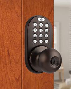 img 1 attached to MiLocks TKK-02OB: High-Security Digital Door Knob Lock for Interior Doors, Oil Rubbed Bronze Finish