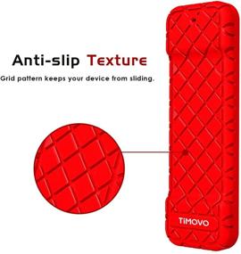 img 1 attached to TiMOVO Apple TV 4K/4th Gen Remote Protective Case - Red, Anti-Slip & Shockproof, Lightweight Soft Silicone Cover for Siri Remote Controller