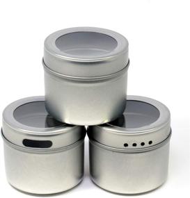 img 3 attached to Organize Your Spices with Magnetic Spice Tins & Clear Labels (12 Jars, 102 Labels)