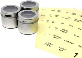 img 2 attached to Organize Your Spices with Magnetic Spice Tins & Clear Labels (12 Jars, 102 Labels)