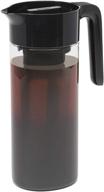 goodful airtight cold brew iced coffee maker - shatterproof tritan plastic, leak-proof lid, stainless steel - 2.25 qt, black logo